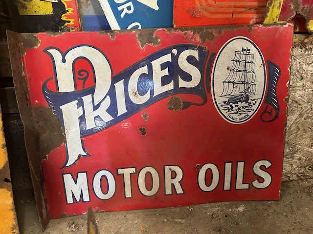 Part of a collection of enamel signs from Devon