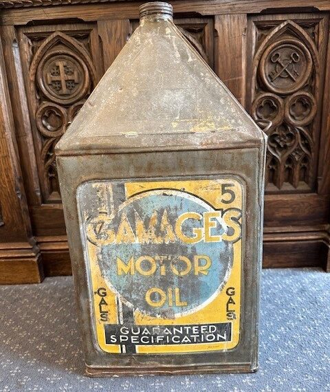 Gamages Motor oil can