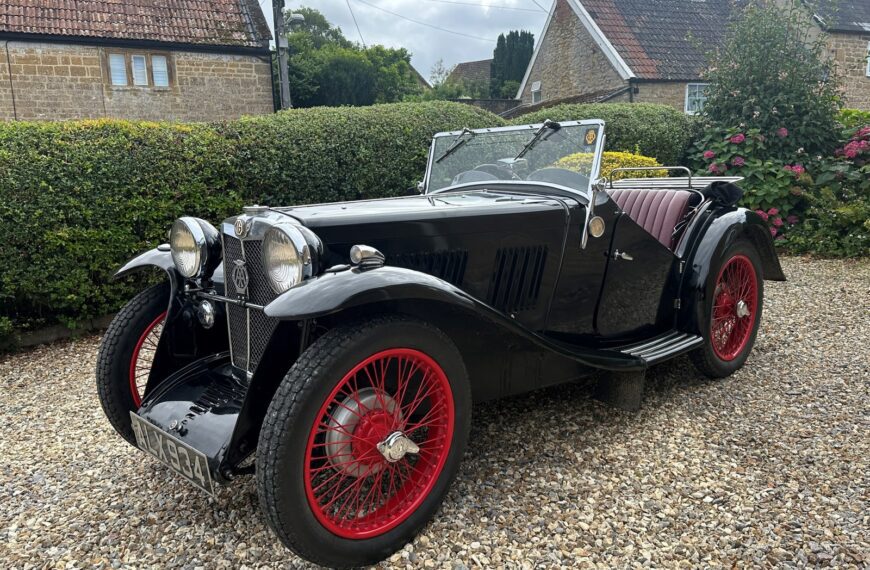 Father & Son MG drives to Charterhouse